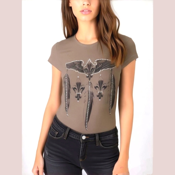 Sledge USA Tops - Vintage Sledge USA Studded T-shirt L